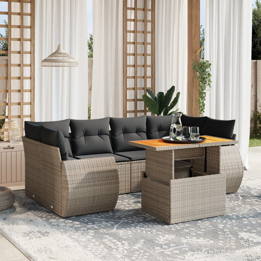 vidaXL Garden Sofa Set Grey