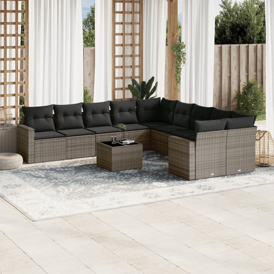 vidaXL Garden Sofa Set Grey