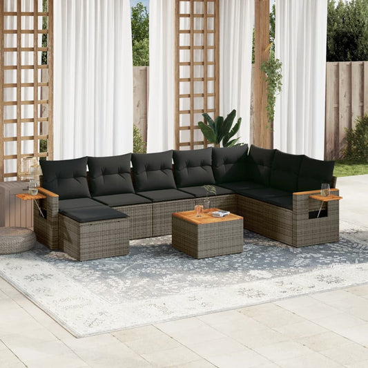 vidaXL Garden Sofa Set Grey