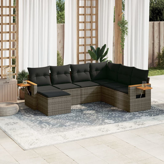 vidaXL Garden Sofa Set Grey