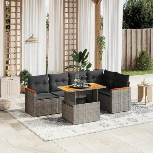 vidaXL Garden Sofa Set Grey