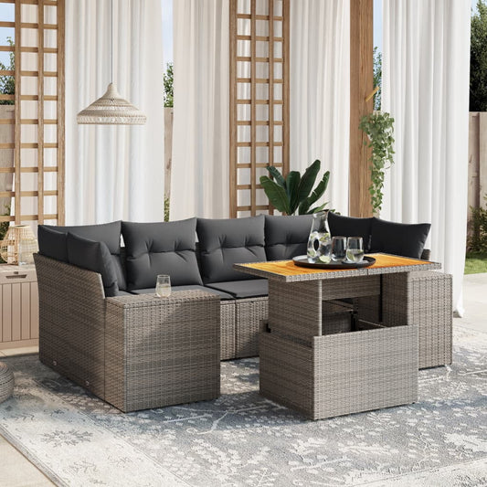 vidaXL Garden Sofa Set Grey