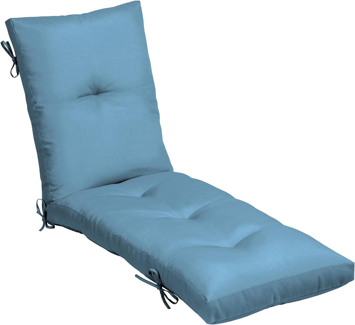 zzppy Outdoor Plush Modern Tufted Chaise Cushion, 76 x 22, Water Repellent, Fade Resistant, Tufted Cushion for Chaise Lounger 76 x 22, French Blue Texture